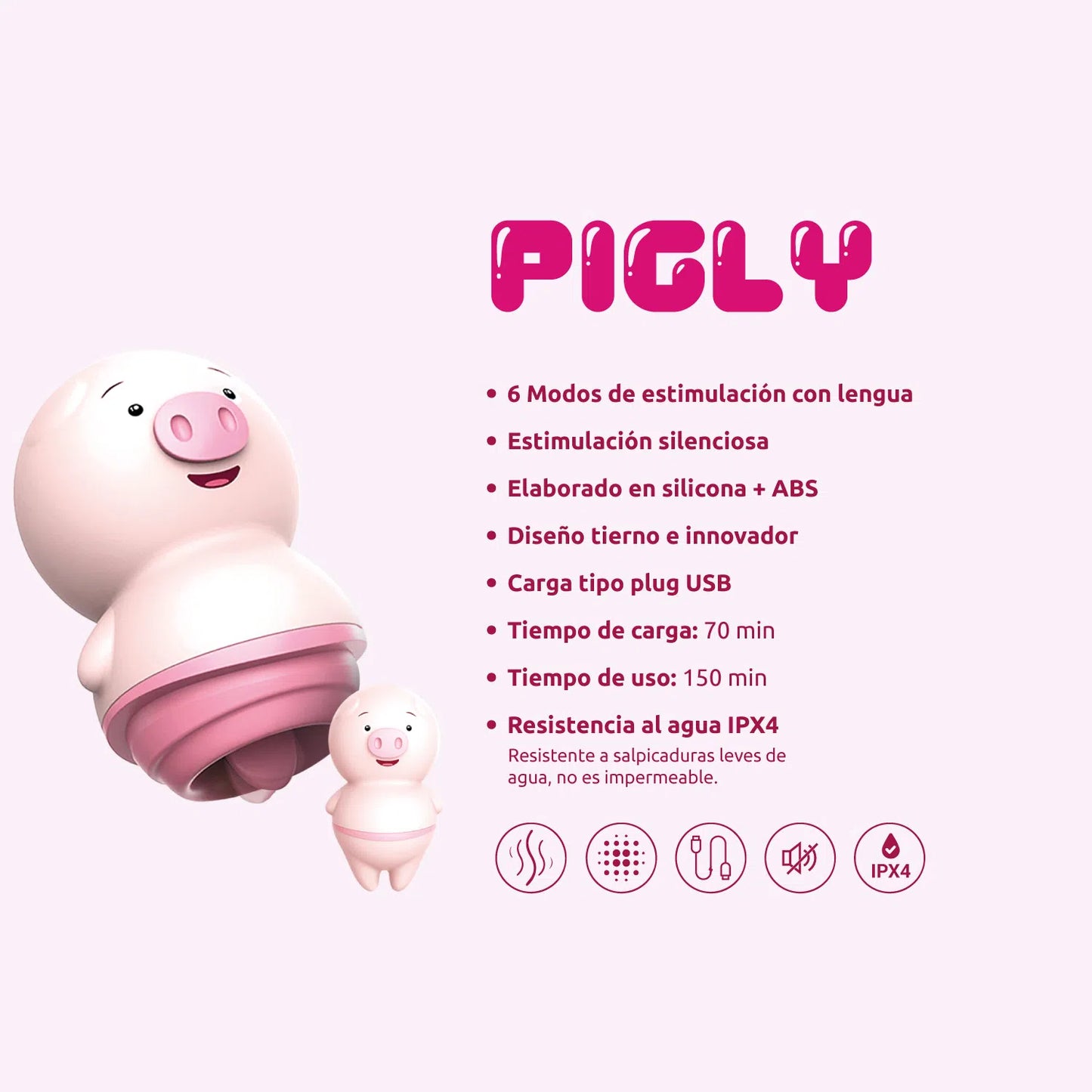 Estimulador de Clitoris Pigly Rosado