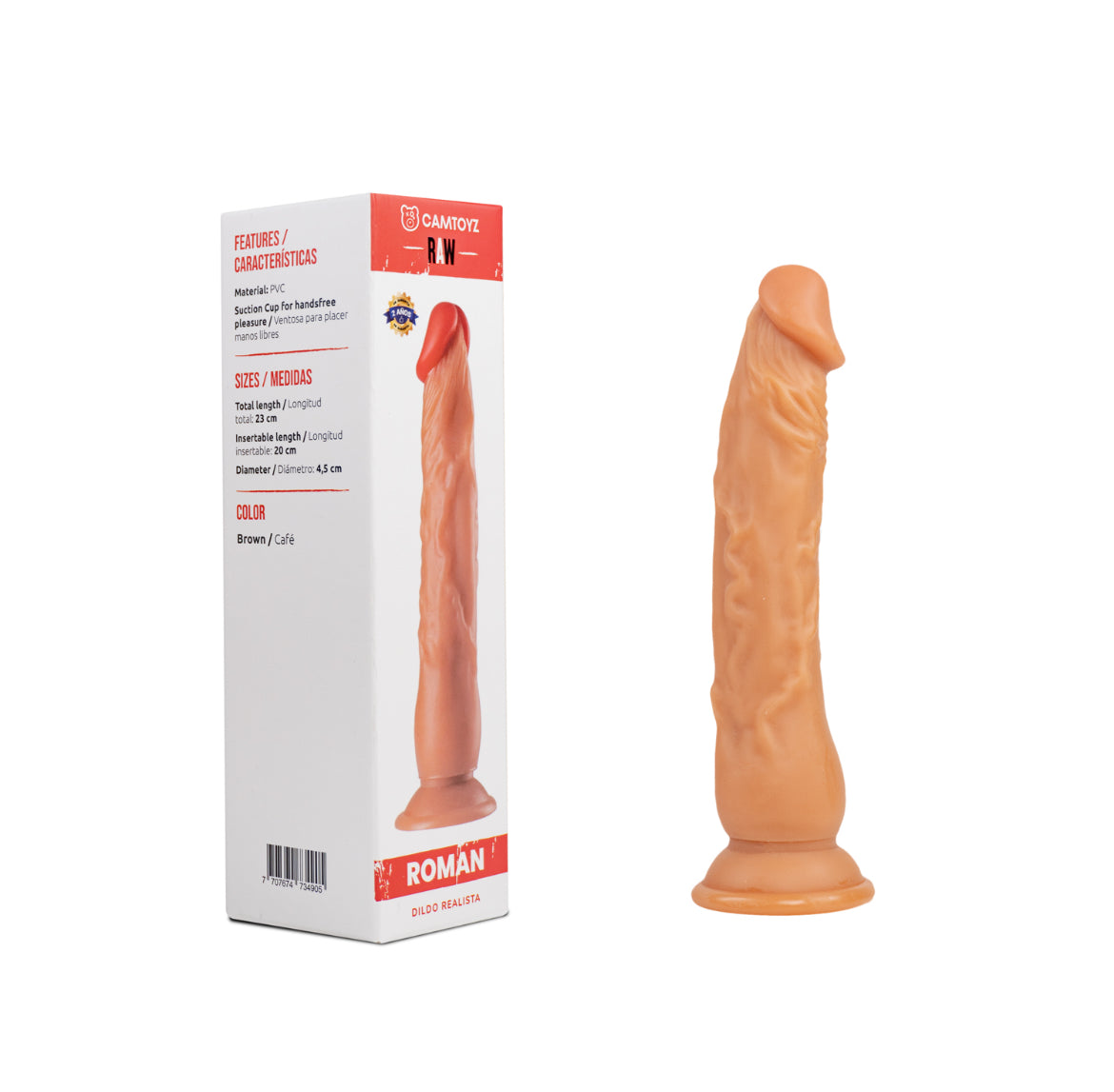 Dildo Realista Roman 23 cm