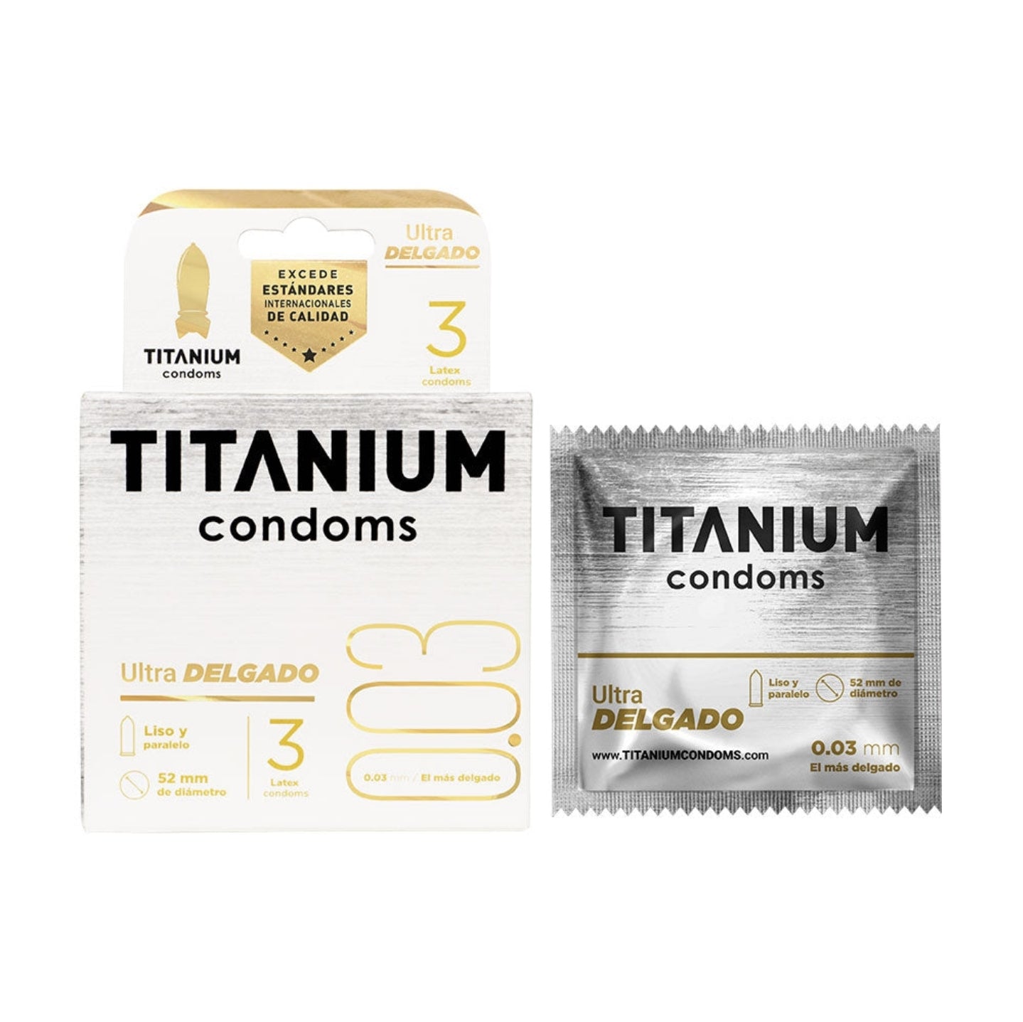 Condones titanium ultradelgado x 3