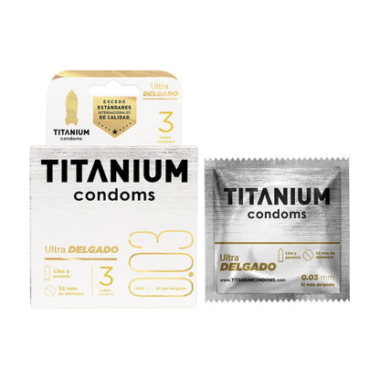 Condones titanium ultradelgado x 3